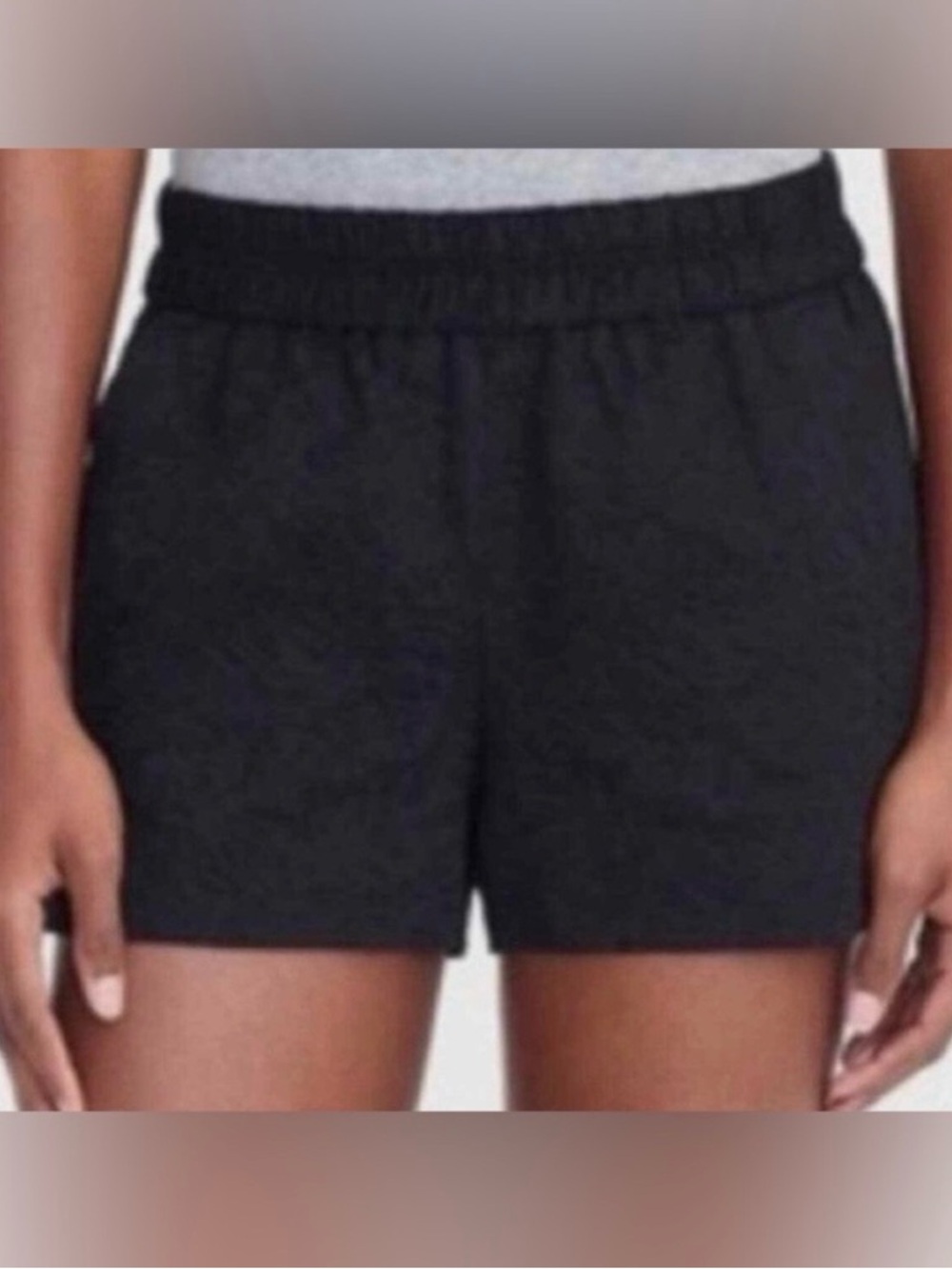 J Crew Textured Shorts in Black